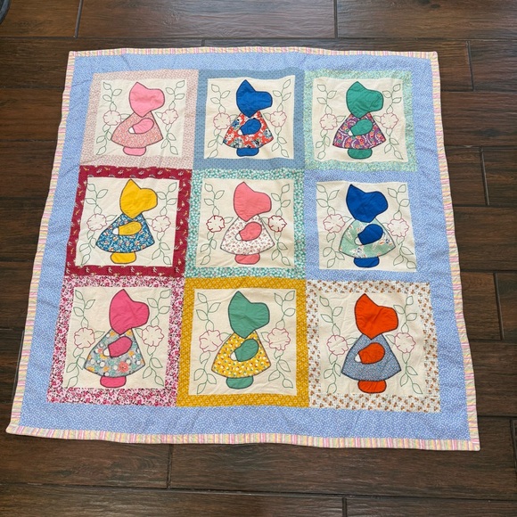 Other - Sunbonnet Sue Lap Quilt Baby Quilt 50”x50” blanket